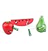 SecretRain Threading Toy Wooden Fruit Kids Wood Lacing Activity Puzzle Game Apple Pear Watermelon Set of 3