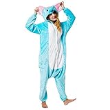 Katara 1744 -Elefant Kostüm-Anzug Onesie/Jumpsuit Einteiler Body für Erwachsene Damen Herren als Pyjama oder Schlafanzug Unisex - viele verschiedene Tiere