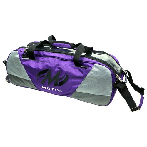 Preisvergleich Produktbild Motiv und Ballistix 3 Ball Tote Bowling Bag Schwarz / Grau / Lila