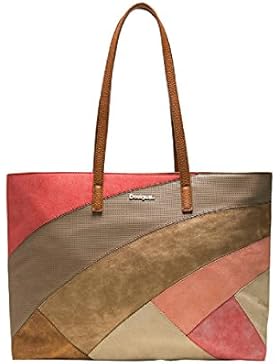 Desigual Damen Bols_caprica Redmond Schultertasche, Rot (Burnt Coral), 13x29x38 cm