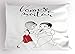 Produktbild Ytavv Dance Pillow Sham, Vamos a Bailar Let's Dance Phrase The Romantic Dancing Couple, Decorative Standard Queen Size Printed Pillowcase, 30 X 20 Inches, Dark Coral Black White