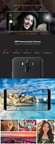 Ulefone Power 3s - FHD 6.0 pollici (rapporto 18: 9) Schermo Corning Gorilla Glass 4 Smartphone Android, Octa Core 2.0 GHz 4 GB + 64 GB, Riconoscimento viso Hi-Fi 4 fotocamera Batteria 6350mAh - Oro