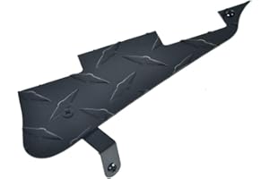 KAISH Najwyższej jakości metalowa czarna diamentowa płyta LP Pickguard do gitary aluminiowa zdrapka z metalowym czarnym wspornikiem pasuje do Epiphone Les Paul