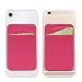 Produktbild 3M-Klebergeldbeutel Kredit-/ID-Karten Secure Holder Pocket Stick am Telefon/Tablet/Notebook Lycra Spandex-Kartenhüllen-Etui für iPhone XS/XR/6S Plus,Galaxy S8/J7/Note 9,HTC,LG,Sony,Honor (Rose Red)