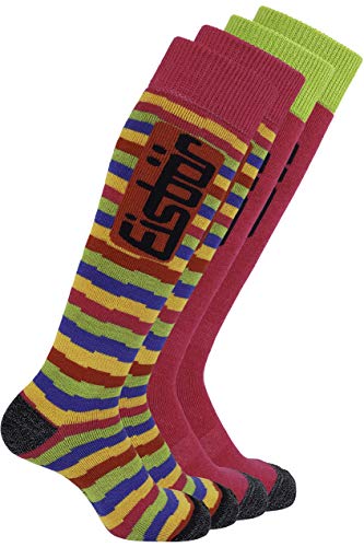 Eisbär Chaussette de Ski Enfant, 2 Paires