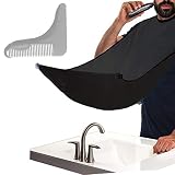 Barba Delantal con Peine de afeitar profesional, BeYself Babero para barba...