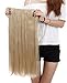 S-noilite Fashion 26 Inches (66cm) Half Full Head One Piece 5clips Clip in Hair Extensions Long Straight Extension(Ash Blonde)