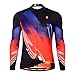 Produktbild SonMo Fahrrad Trikot Sportbekleidung Reitanzug Fahrradanzug Mountain Biking Anzug Fahrradkleidung Langarm Radtrikot Jersey Radshirt Fahrradshirts Langarm Radtrikot Reflektorstreifen Schwarz&Rot XXXL