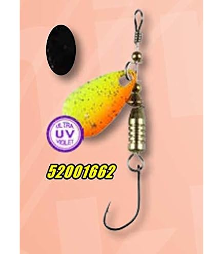 DAM EFFZETT Spinner Singlehook 4G - Esche Artificiali Per Pesca, Colore Tigre Antincendio, Misura #2 - 3