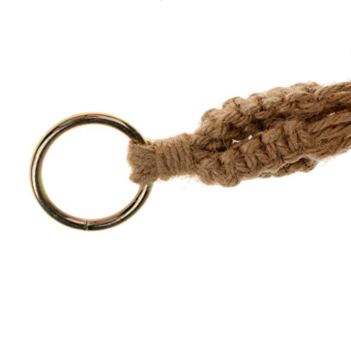 MagiDeal 4 Beine Nylonseil Pflanzenhalter Topfaufhänger Hänger Makramee Macrameehänger Mit Eisenring 100cm - 4