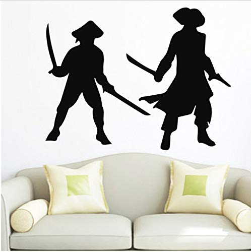 Preisvergleich Produktbild 58X44cm Ritter Krieger Wandaufkleber Kinderzimmer Wohnzimmer Lego Mittelalterlichen Drachen Slayer Schwert Solider Armee Wandtattoo Schlafzimmer Vinyl Decor