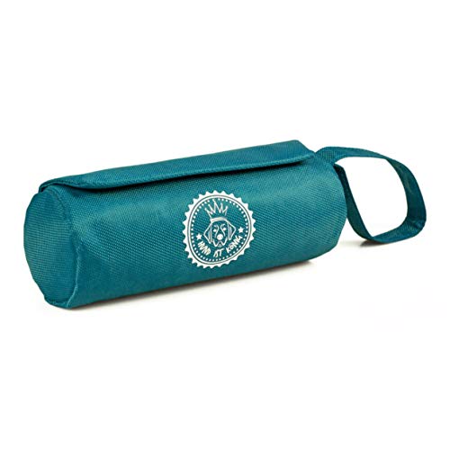 HUND IST KÖNIG Premium Apportierdummy für Hunde, Futterdummy für Hunde-Leckerlie, idealer Futterbeutel für das Hunde-Training oder Welpen-Erziehung, mit gratis ebook (Himmelblau)