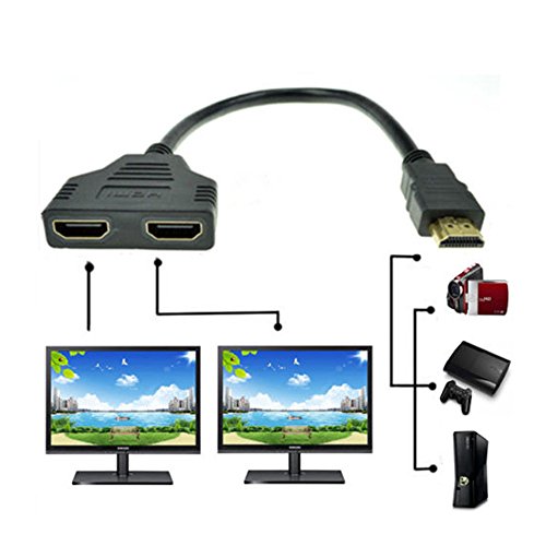 HDMI-Kabel VENMO 1080P HDMI Port männlich zu 2 weiblich 1 in 2 Out Splitter Kabel Adapter Konverter