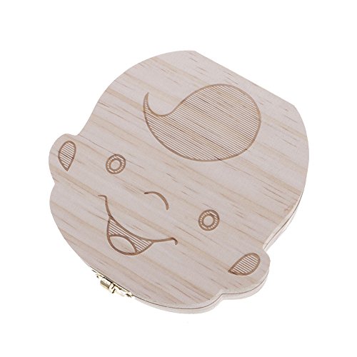 Mmrm Neu ?1 Stück Baby-Milchzähne Box Speichern für das Baby süße Junge Mädchen aus Holz personalisierte Deutsche - 3