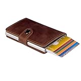 kartenetui mit geldklammer PRAKTISCH: Die auslesesichere Kartehülle mit dem Schiebemechanismus ist sehr praktisch.