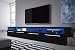 Produktbild Siena - TV Lowboard / Schrank (200 cm, Schwarz Matt / Schwarz Hochglanz, LED-Beleuchtung in Blau)