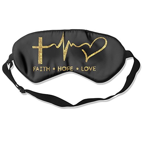 Suminla-Home Sleeping Eye Mask Faith Hope Love Christian Faith Bible Natural Silk Eye Mask Cover With Adjustable Strap