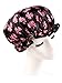 Moolecole Women's Bow-knot Printed Waterproof Double Layer Shower Cap Elastic Band Bathing Cap Spa Shower Hat