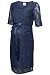 Mamalicious Lacy 2/4 Maternity Special Occasion Party Dress Navy (Large 12-14)