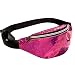 Produktbild Hukz Flache Bauchtasche neutrale Outdoor,Sport,Laser-BeachTasche Messenger-enganliegend und Wasserabweisend- Geldgürtel Zum Sport, Reisen und Joggen (Pink)