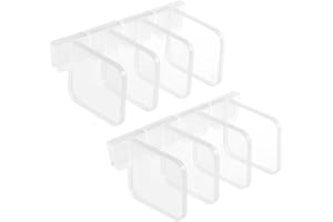 JTMM Divisori per frigorifero (8 pezzi) regolabili per cassetti e frigoriferi, divisori in plastica per casa, cucina, ufficio (trasparente)