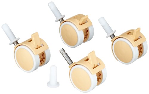 Imagen 1 de Christiane Wegner 0490 01 - Juego de ruedas con freno para cuna, con enganche de pivote, ideal para suelos de parqué y alfombra