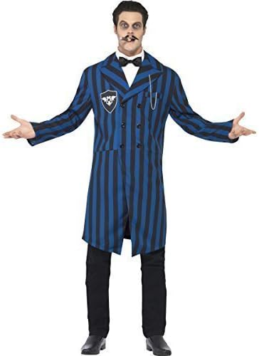 Mens Dark Duke Gomez Halloween TV Film Adams Family Fancy Dress Costume Outfit (Large) Blue