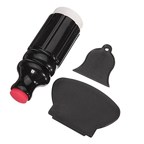 DANCINGNAIL Nagel Kunst Nail Art Doppelstempel Stamping Schablon Zubehör Stamp Stempel Scraper Set DIY Nageldesign - 2