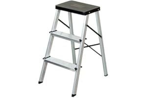 Habitex 2430C1 - Taburete Escalera Aluminio 3 Peldaños