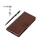 Produktbild Sony Xperia XZ Hülle, Sony Xperia XZ Schutzhülle, Alfort 3 in 1 Lederhülle Fashion Design Premium PU Leder Hohe Qualität Tasche Case Cover Kasten Abdeckung Wallet für Sony Xperia XZ 5.2" Smartphone Funktion Standfunktion Unterstützte Telefone und Magnetverschluss mit Schmetterling ( Dunkelbraun ) + Alfort Schwarz Stylus Pen + Netter Staub Stecker