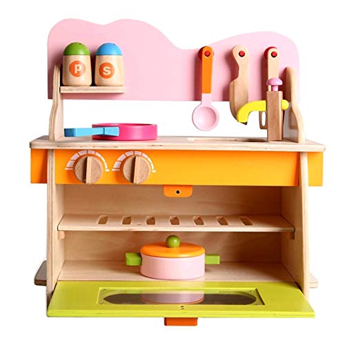 Preisvergleich Produktbild DUCKTOYS Holzvortäuschen Küchenkupan-Set-Ausgestattet Mit Küchenzubehör Cosplay Simulierte Kochkinder, Die Spielzeug-Set Vortäuschen