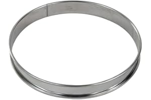 Gobel - Anillo de Acero Inoxidable Ø 20 cm - Anillo de pastelería con Bordes enrollados - Altura 2,7 cm - Desmoldeo rápido Fabricado en Francia