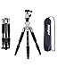 Produktbild Fotopro Reise Stativ 1.31kg inkl. Panoroma-Kugelkopf, Schnellwechselplatte und Stativtasche - Arca Swiss - Titanium