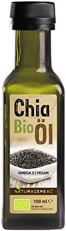 Chia Oil - NATURACEREAL - Organic Cold Pressed Virgin Chia Seed Oil - 100 ml - High in Vitamin E, Omega-3 and Antioxidants