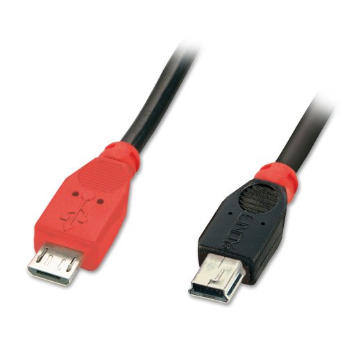 LINDY 31718 - USB 2.0 Kabel Micro-B/Mini-B OTG, 1m