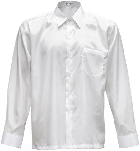 Men's Shirt Long Sleeve Thai Silk Off White (3XL)