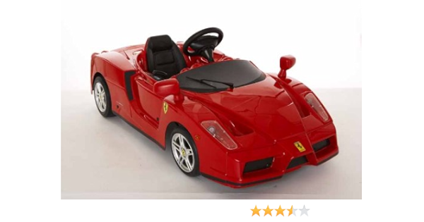 New Kids Red Enzo Ferrari 12v Electric Ride On Car Uk Amazon Co Uk Toys Games