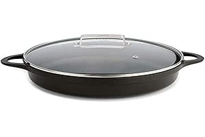 Valira 4139/25 Cocotte Basse Premium de 40 cm fabriqué en Espagne, en Fonte d'aluminium avec Anti-adhérent écologique renforcé, apte pour l'induction, Noir