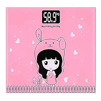 Arura (Label) Glass Top Weighing Machine for Human Body Weight Electronic Digital Scale (Random Color & Design)