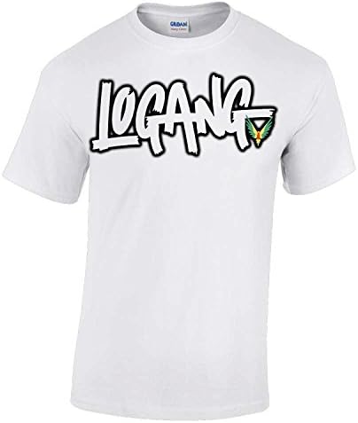 MAV010 Childrens Kids Logang T Shirt Jake Paul Logan Logang JP Youtuber Maverick Team Various Colours (White, 7-8 Year)