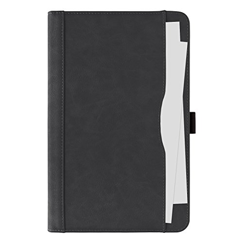 Galaxy Tab A 10.1 Hülle, E-Tree Smart Hülle Schutzhülle Tasche Folio PU-lederne Cover für Samsung Galaxy Tab A 10.1″ (SM-T580 / T585) Tablet – Schwarz - 3