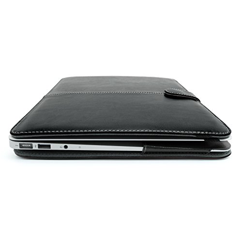 Energmix MacBook Air Ledertasche 13 Zoll Kunstleder 13“ Schwarz - 3
