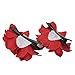 2x Vogue Party Prom Flower Rhinestone Hairpin Clips Headpiece For Girls (Red)