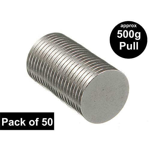 Imanes de neodimio (10 x 1 mm, forma de disco, 50 unidades).