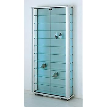 MHN Flache verschließbare Glas Wandvitrine beleuchtet% staubgeschützt