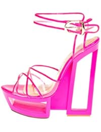 ROBERTO BOTELLA - <p>Sandalia transparente cruzada en vinilo</p> - Color Rosa - Talla 37