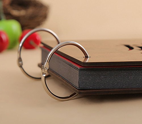 Fotoalben Scrapbook DIY Fotoalbum Bilderalbum Vintage Style Sticker Tagebuch aus Holz Geburtstaggeschenk 8 Zoll (just for u) - 2