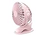 Produktbild YEWANG Kleine Fan Tragbare Mini Wiederaufladbare USB Clip-Typ Fan Student Bett Stumm Mit Hand Große Wind Batterie Büro Desktop Desktop Hand Fan (Farbe : Rosa)