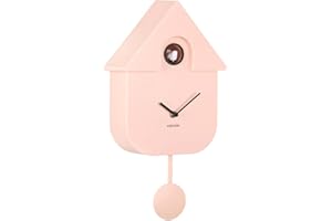Karlsson Pendulum Modern Wall Cuckoo Clock (Soft Pink - KA5768LP)
