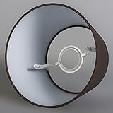 QAZQA Leinen Lampenschirm 20cm rund DS E27 leinen braun , Rund konisch Schirm Pendelleuchte, Schirm Stehleuchte, - 5